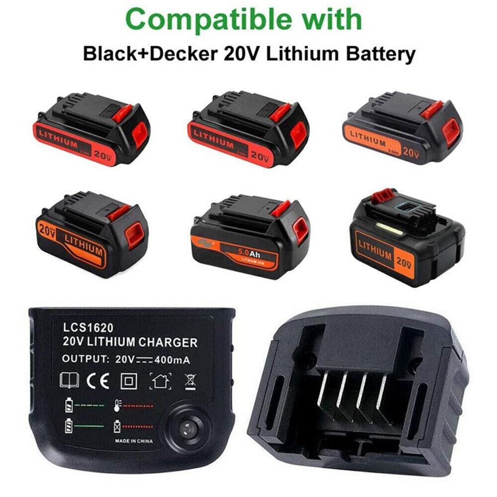 For Black & Decker LBXR20 14.4V 18V 20V Replacement Battery Charger Lithium-Ion