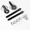 Pair Bonnet Pin Kit Competition Alloy, Brisca, Race, Rally BLACK