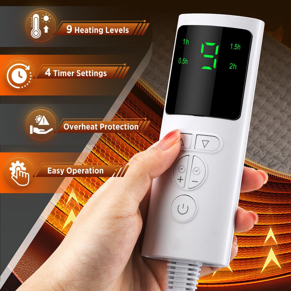 Heat Pad for Back Pain Relief Electric Heating Pads with 9 Temperatures 4 Timer