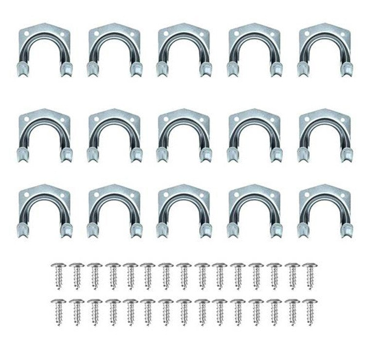 15pk Tool Hooks & Screws | Garage Garden Shed Wall Bike Hanging Storage Utility