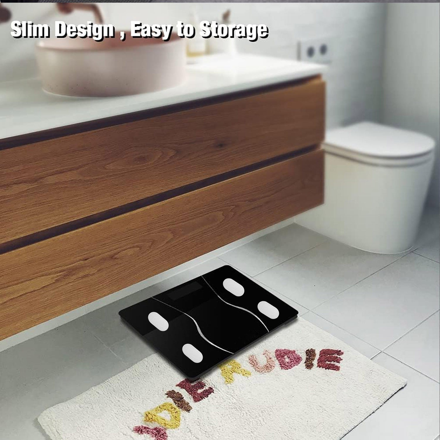 Bathroom Digital Scales 180KG Body Weight Weighing Scale LCD Electronic UK