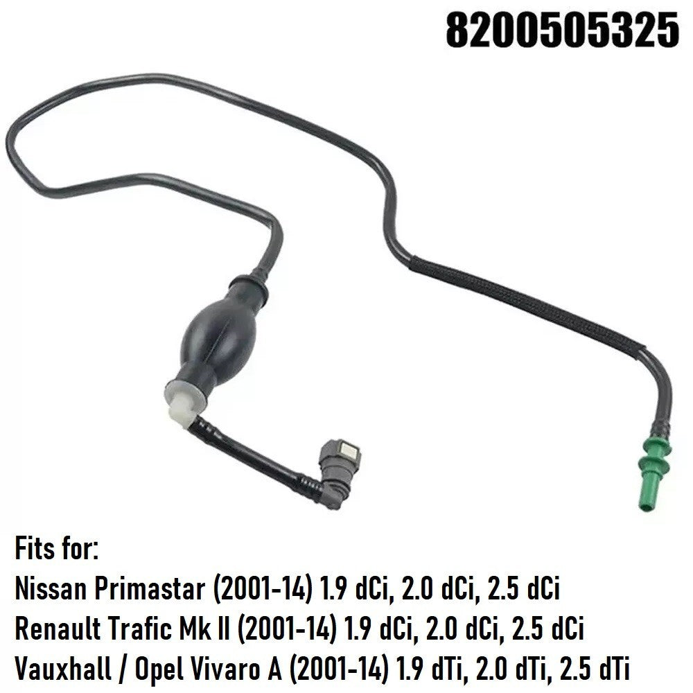 For Renault Trafic Vauxhall Vivaro Fuel Primer Hose Pipe 1.9,2.0 Dci 8200505325