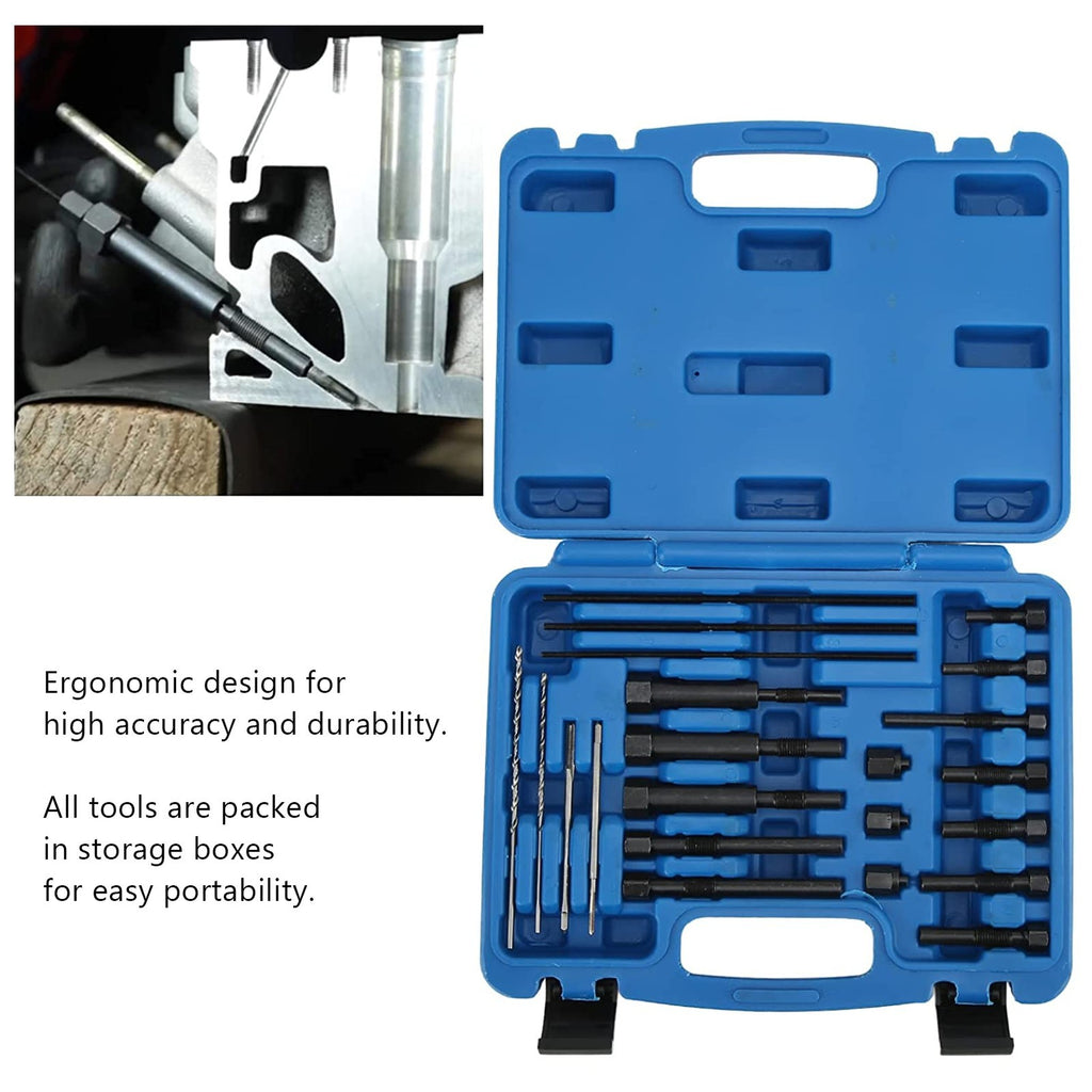 22Pcs Glow Plug Remover Extraction Tool Set with Storage Box for Engine Repair