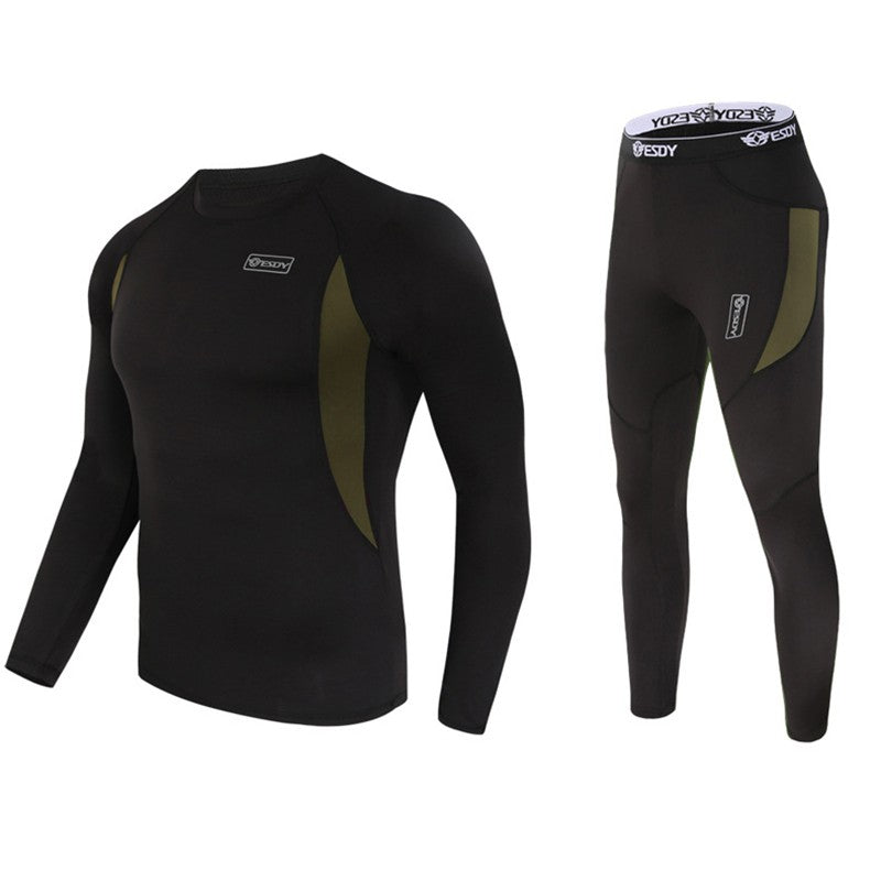 New Thermal Underwear Set For Men Long Johns Top & Bottom Stretchy Fleece Lined