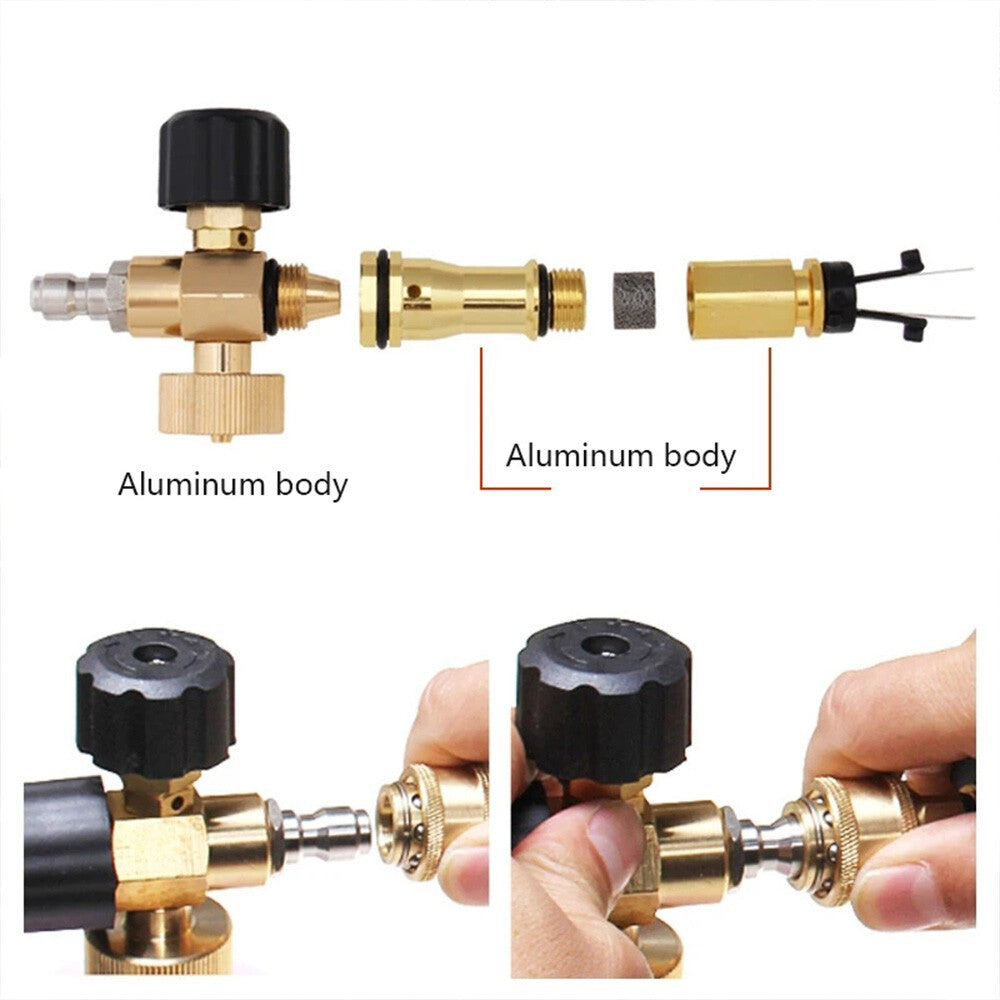Pressure Washer Snow Foam Lance Gun 1/4" Foam Cannon Bottle For Karcher K2-K7