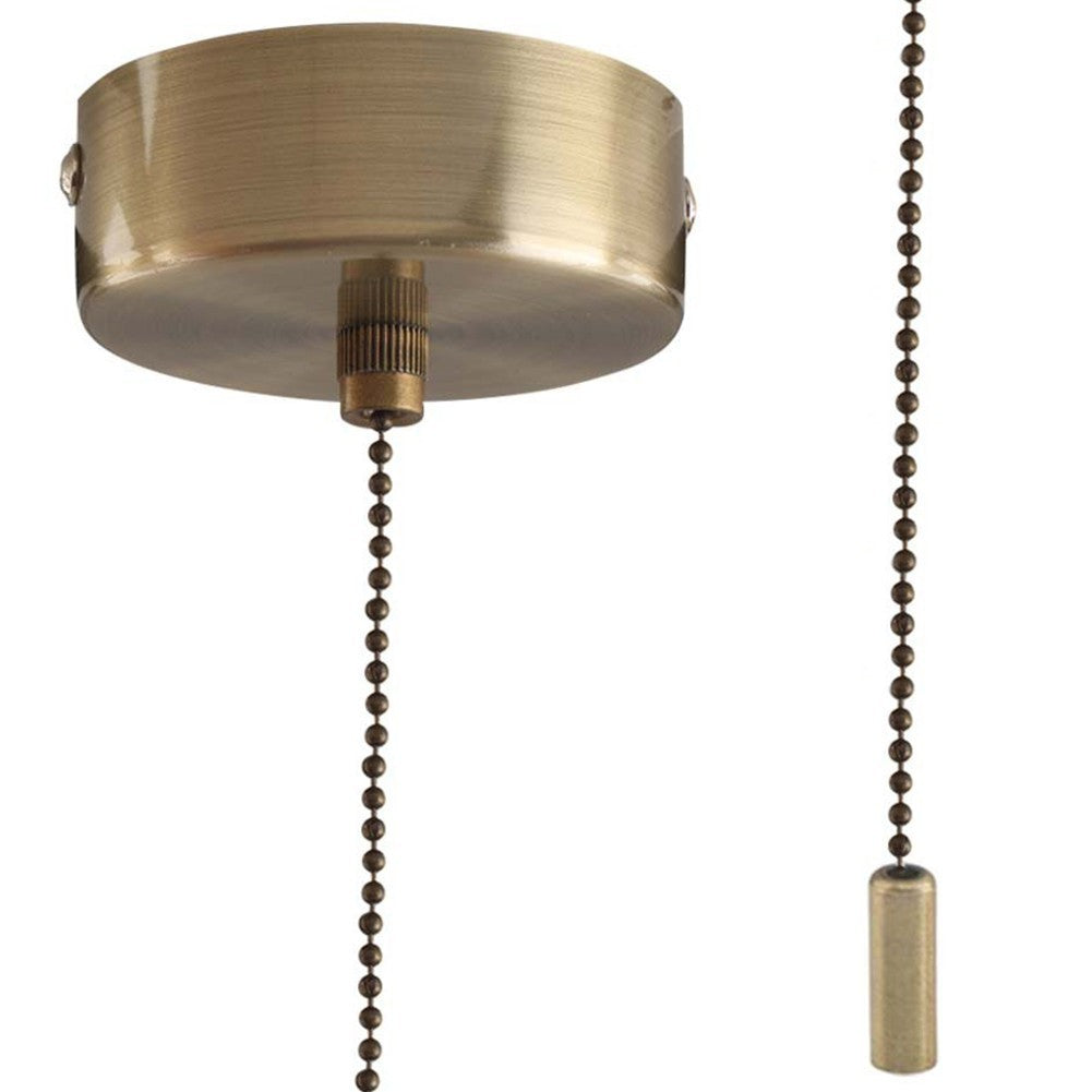 Modern Bathroom Pull Cord Light Switch with 150cm Chain and Chrome Design