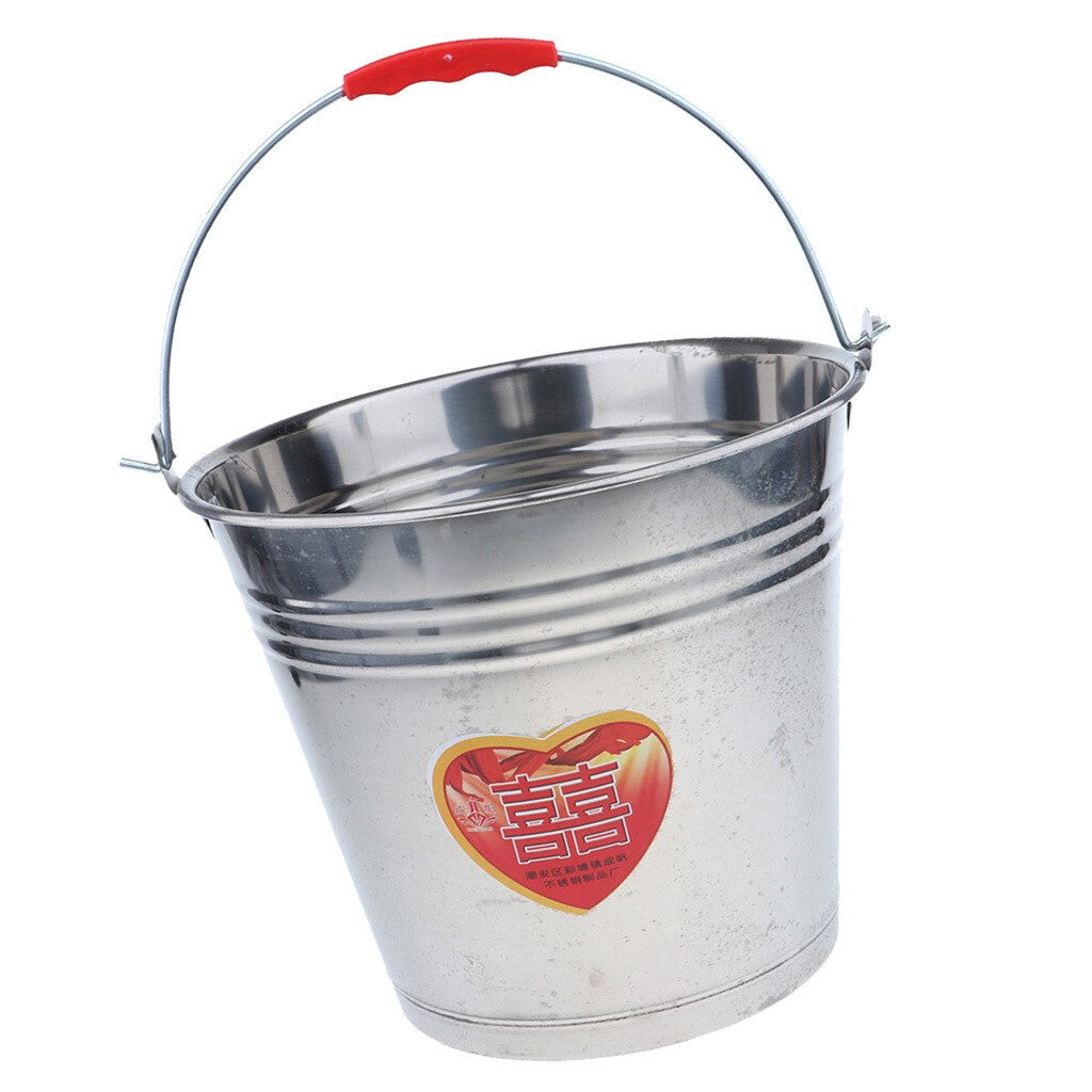 Stainless Steel Multi Use Bucket Water Milk Storage Carry Container Pail 20L