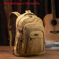 Men's Large Canvas Backpack Waterproof Durable Travel Rucksack Hiking Bag 45/55L