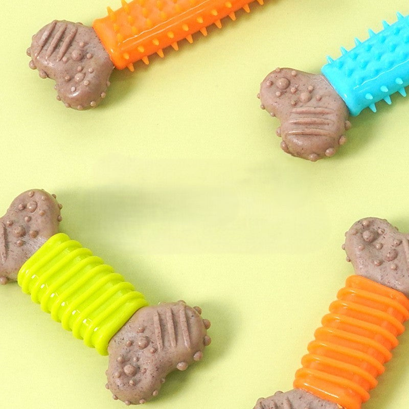 Set of 2 Bamboo Pet Dog Puppy Chew Toy Strong Durable Dental Health Natural