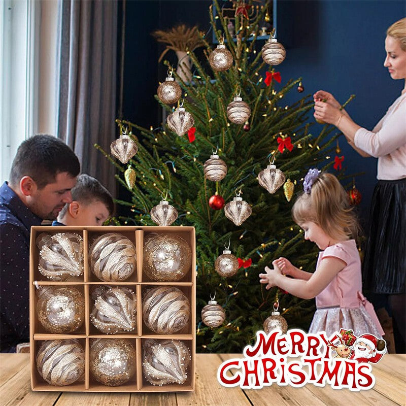 9pcs Christmas Tree Balls Baubles Hanging Ornament Party Xmas Tree Decoration