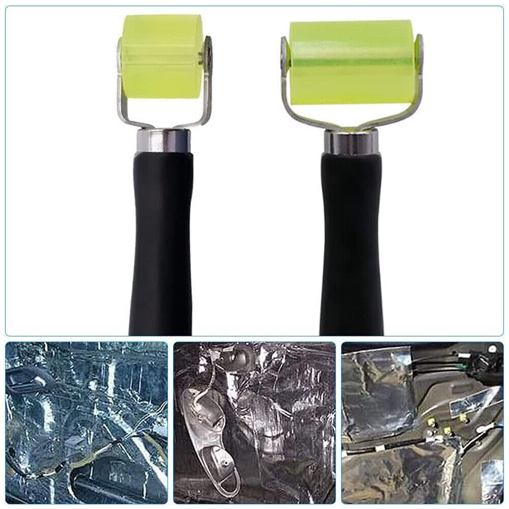 2Pcs Car Soundproofing Pressure Roller Tool Sound Deadening Rubber Roller Set UK