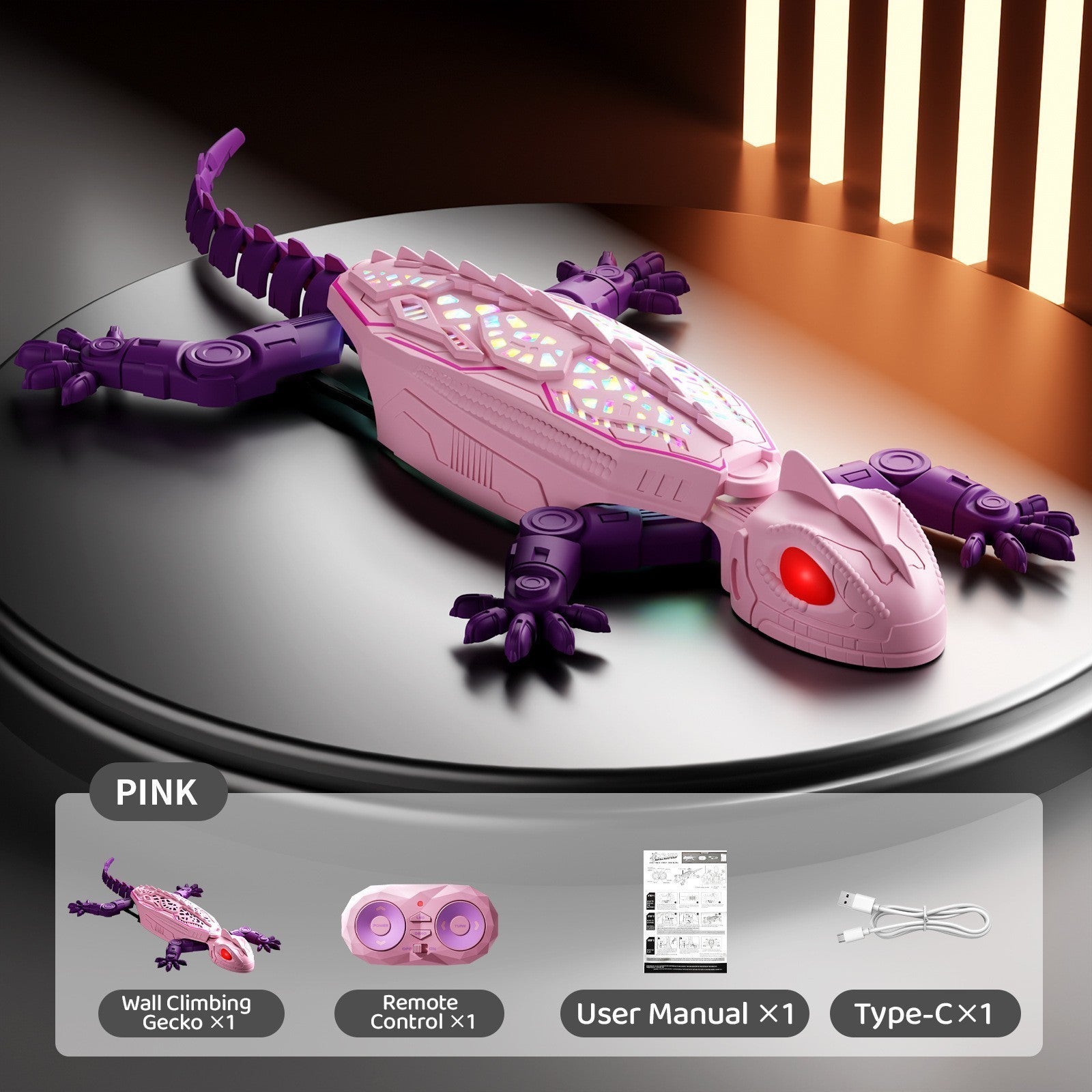 Remote Control Climbing Gecko Toy for Cats,Climbing Gecko Cat Toy Climb The Wall