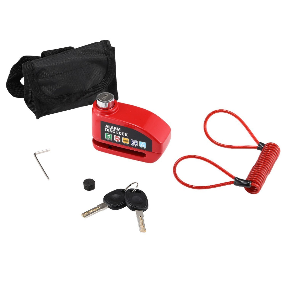 Alarm Motorbike Disc Lock Brake Scooter Motorcycle disclock Alarm disc lock