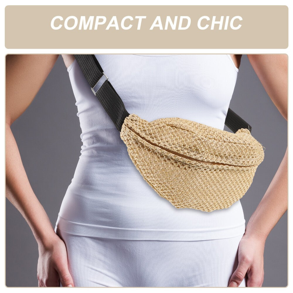 Woven Chest Pouch Small Belt Bag Crossbody Handbags Mini Shoulder