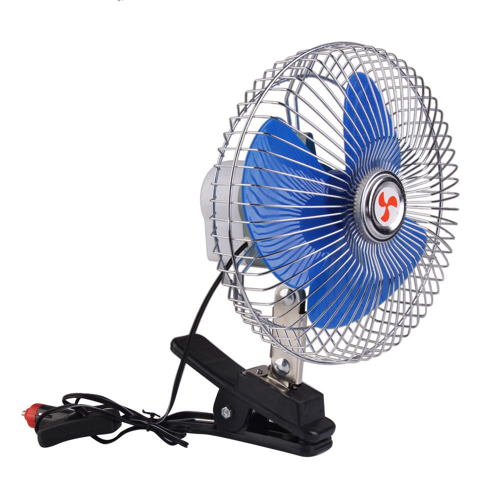 10 Inch 12V Oscillating Car Dashboard Cooling Fan Clip On For Vans Caravan