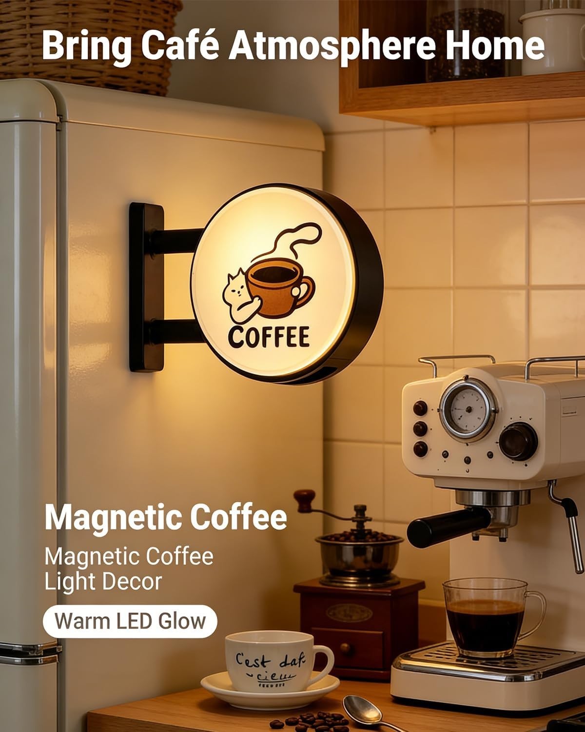 Coffee Magnets For Fridge Lighted Bar Signs Mini Fridge Light Coffee Decor