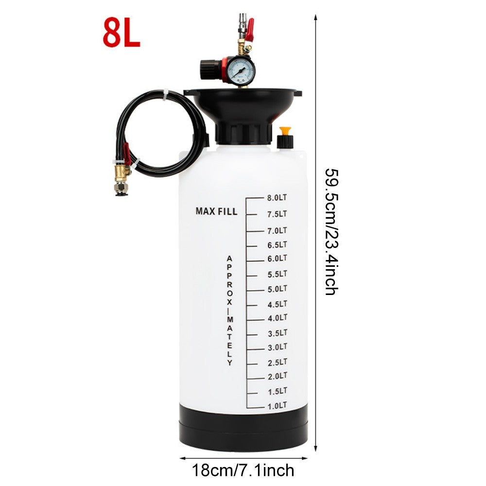 8L Pneumatic Transmission Oil Filling Replacement Pump Tool Kit + 5pcs Adaptor