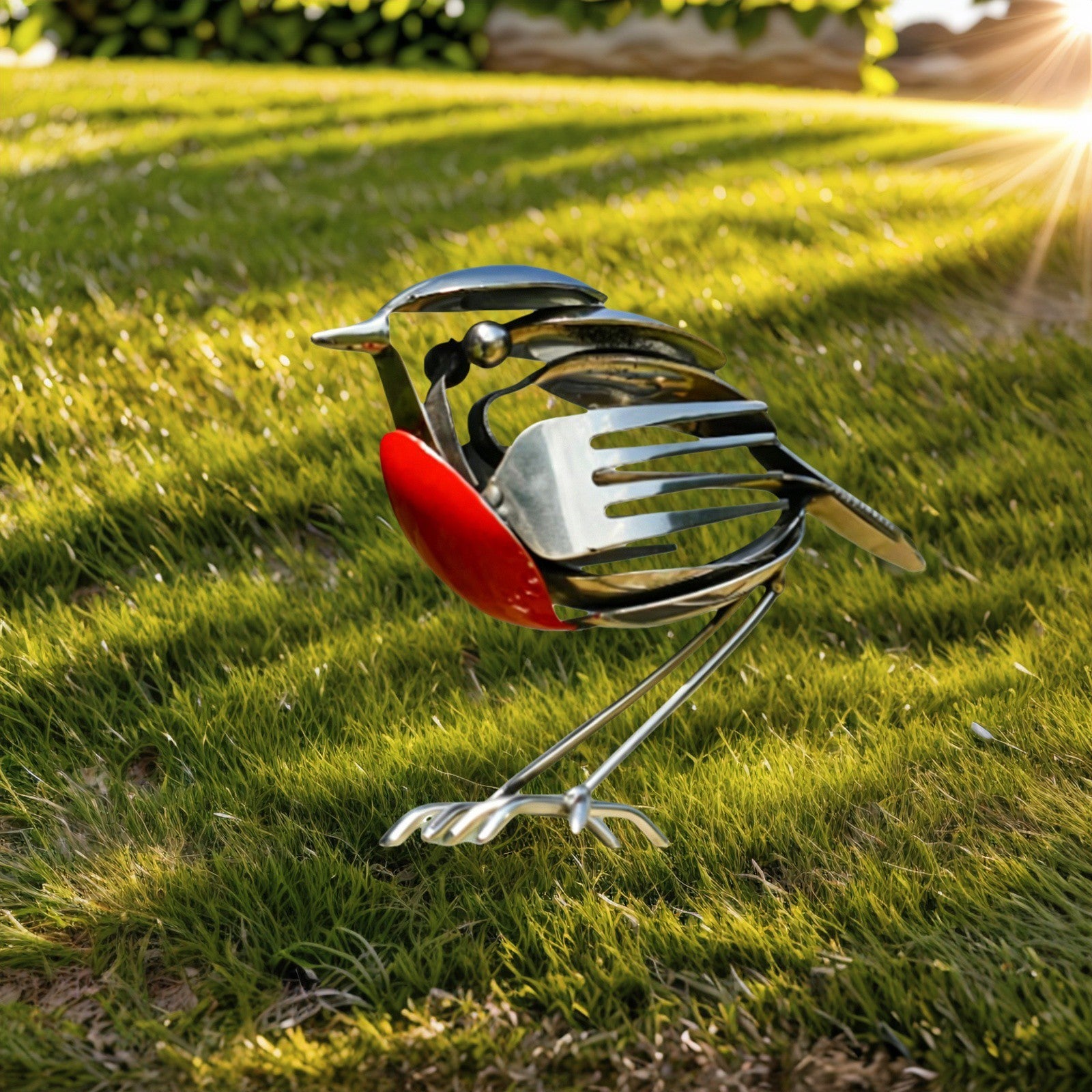 Sheremart Hopewings Bird, Robin Scrap Metal Art Sculpture, Metal Art Sculpture