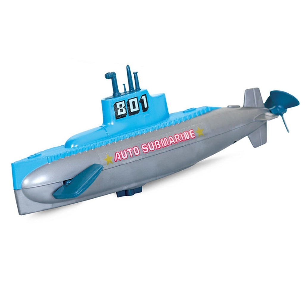 22cm CLOCKWORK SUBMARINE Wind Up Kids Bath Time Pool Toy Boat Xmas Gift T07093