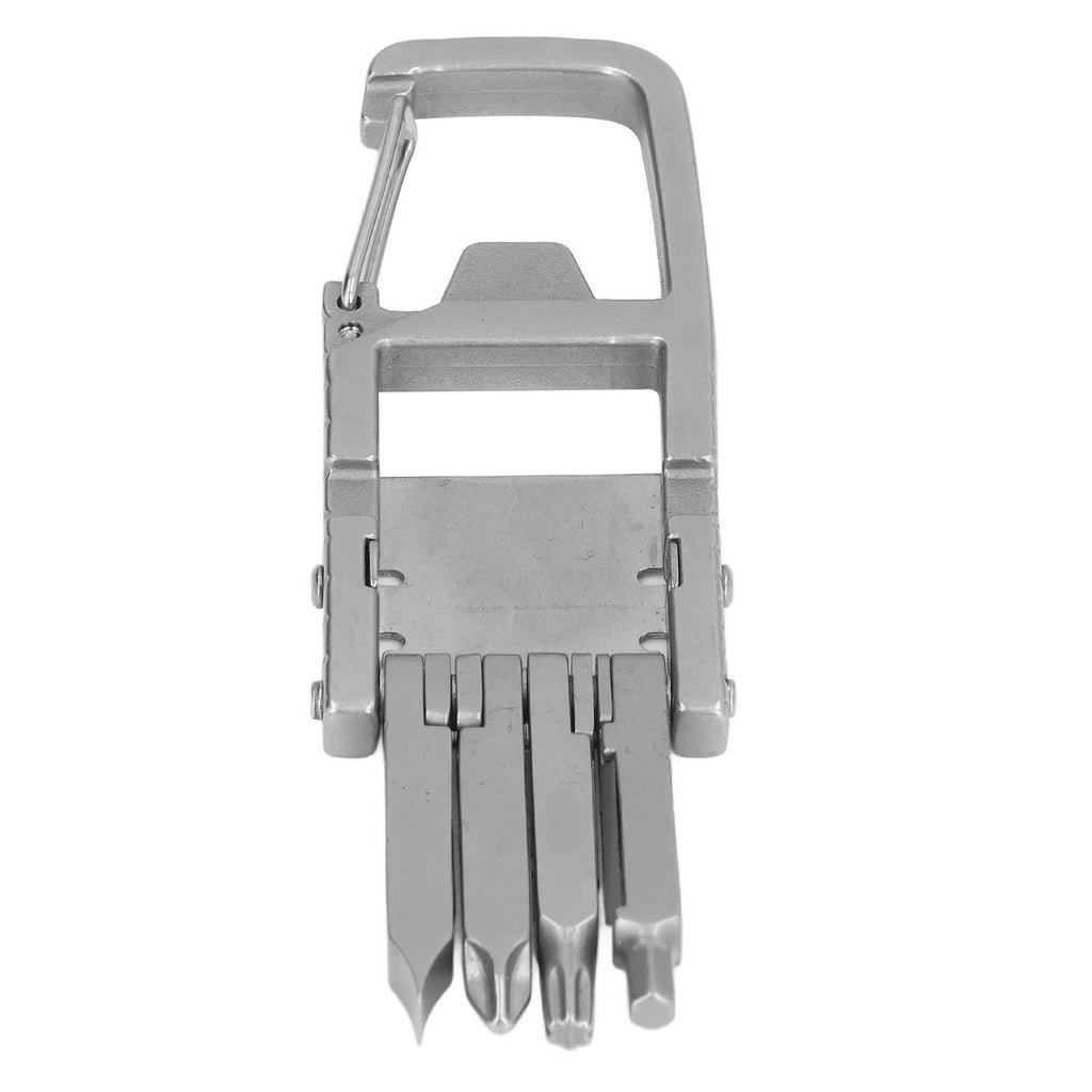 12 in 1 Folding Keychain Multitool Portable Pocket Tool Screwdriver Bits Ruler