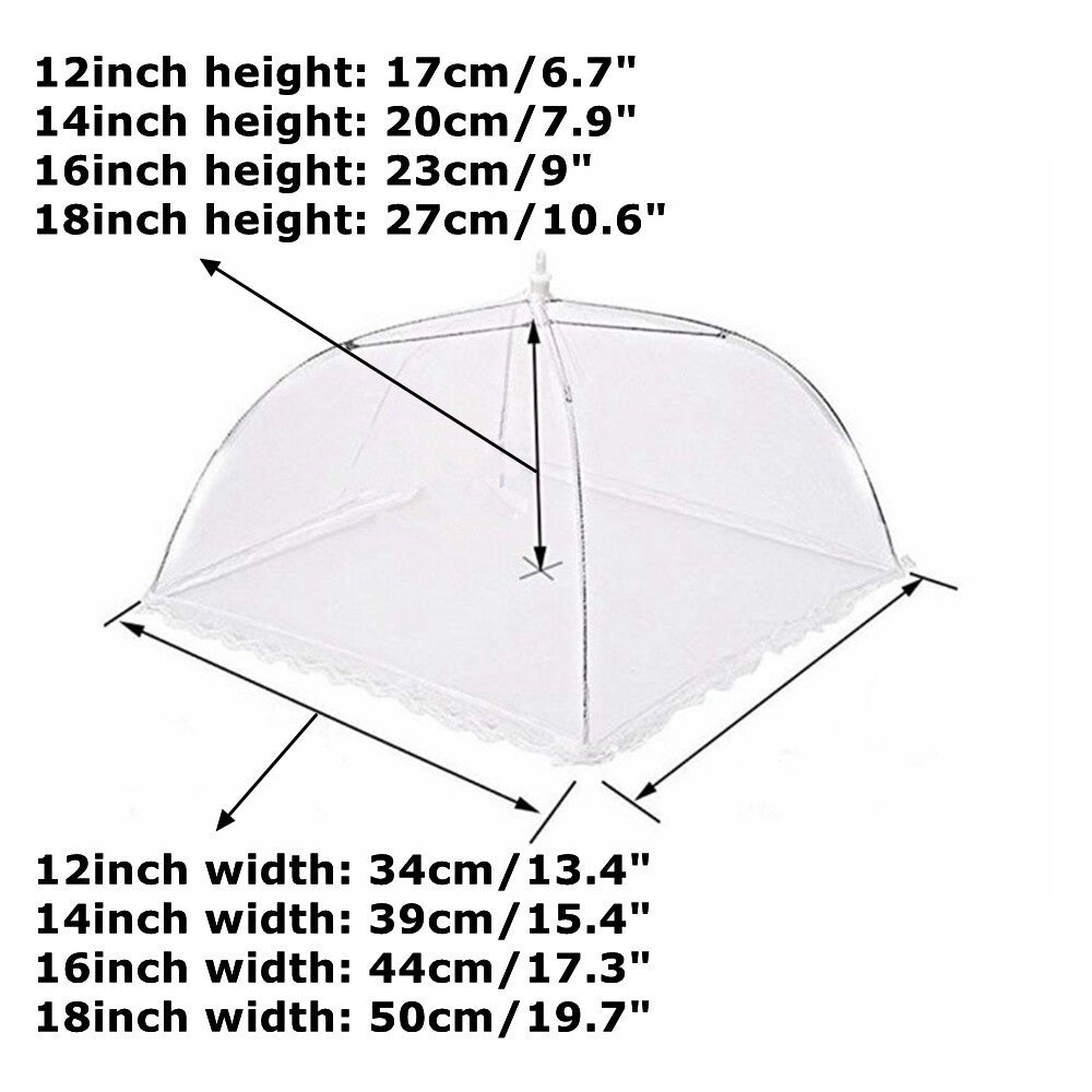 Mesh Fly Wasp Pop-Up Net Collapsible Food Cover Umbrella Protector Party BBQ