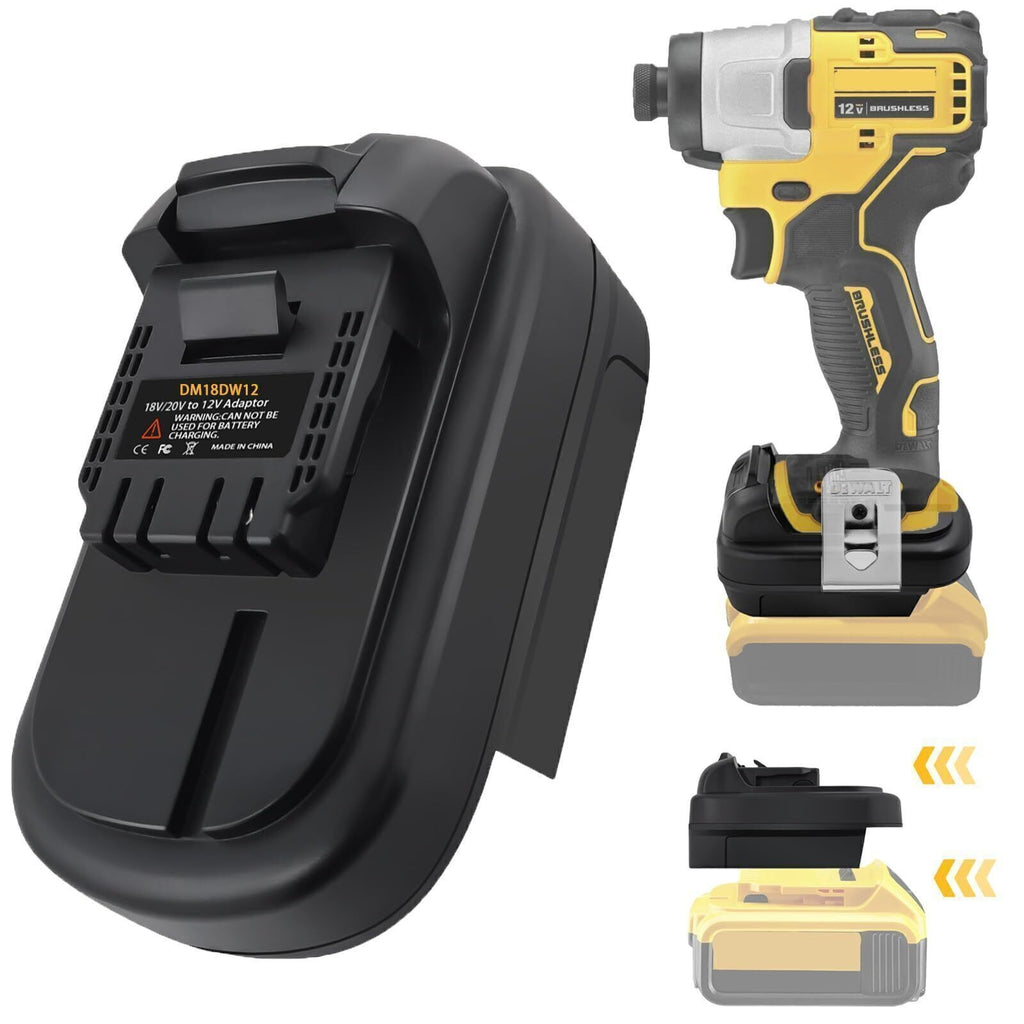 DM18DW12 Adapter For Dewalt 18V/20V Max Battery Convert to Dewalt 12V Max Li-ion