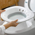 Sitz Bath for Hemorrhoids & Postpartum Care with Flusher Toilet Soaking Basin