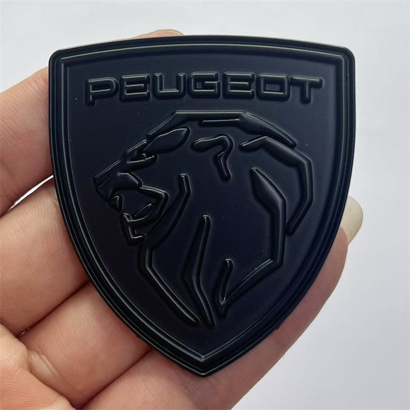 Peugeot Lion Metal Emblem Badge For Front Rear Or Sides Black New Style Fast UK