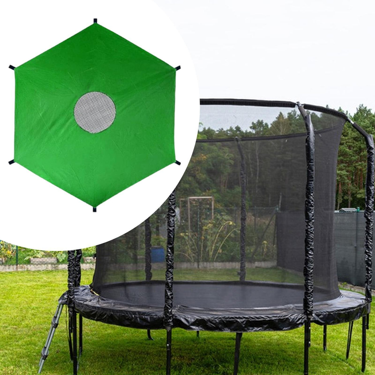 Trampoline Shade Cover Sun Protection Tearproof Outdoor Trampoline Canopy Awning