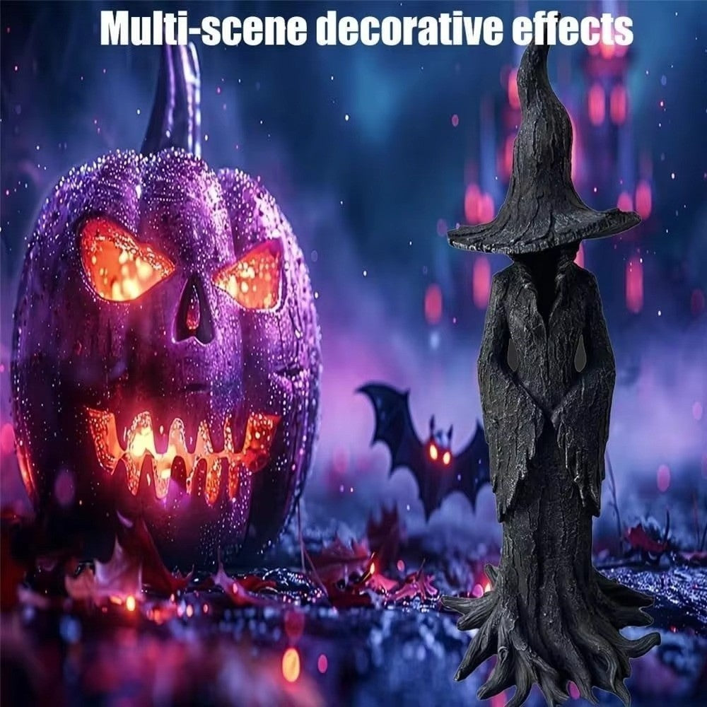 Retro Witch Statue Resin Craft Desktop Decoration Halloween Ornament Home Decor