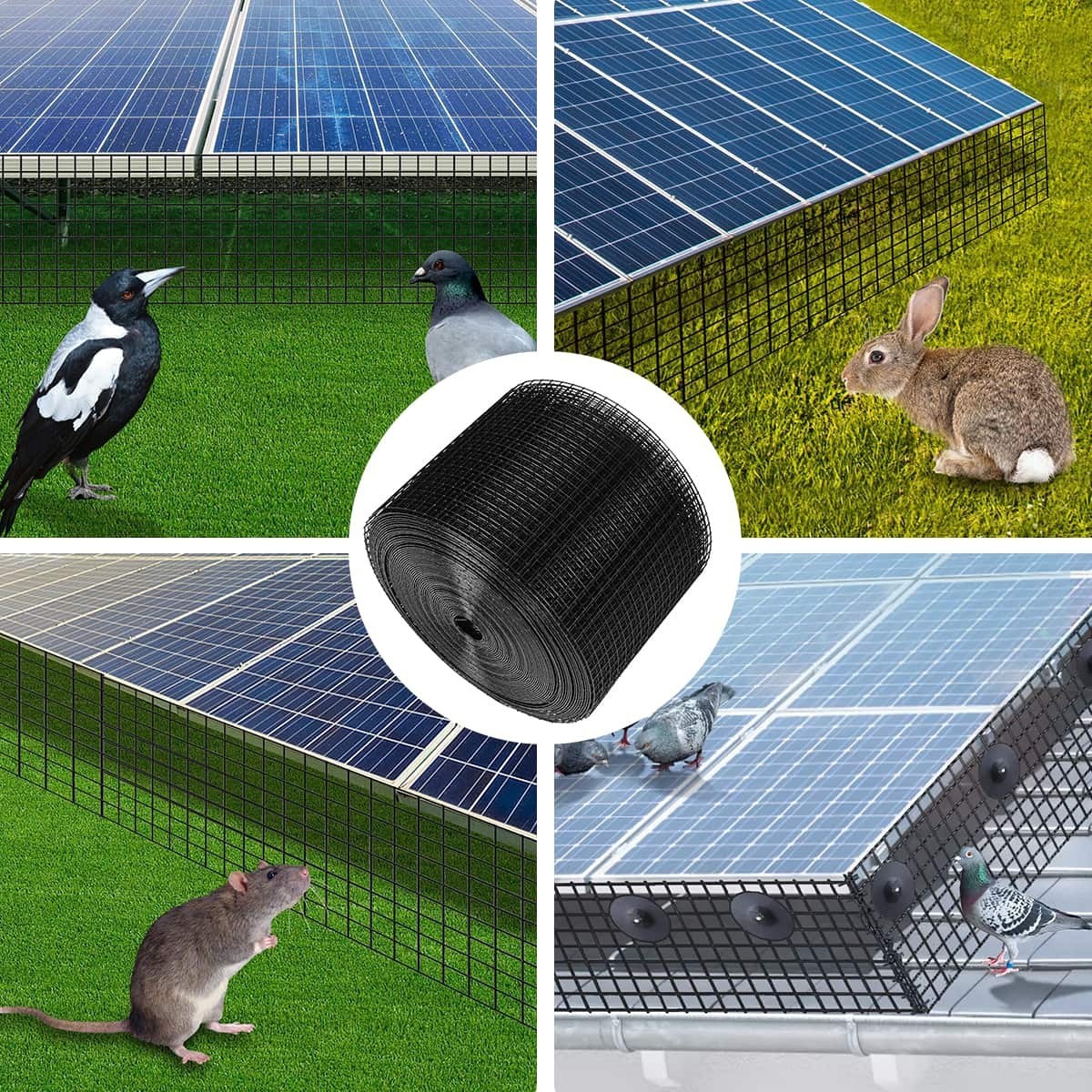 30M Solar Panel Bird Wire Mesh Guard Kit Proofing Pigeons Pest Clips Net Critter