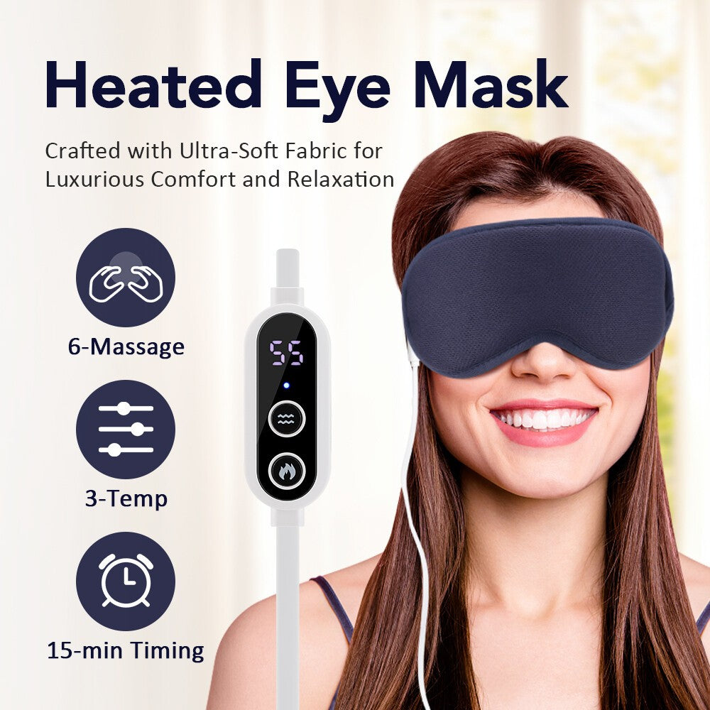 Rechargeable Electric Heated Eye Mask Warm Eye Compress for Dry Eyes Blepharitis