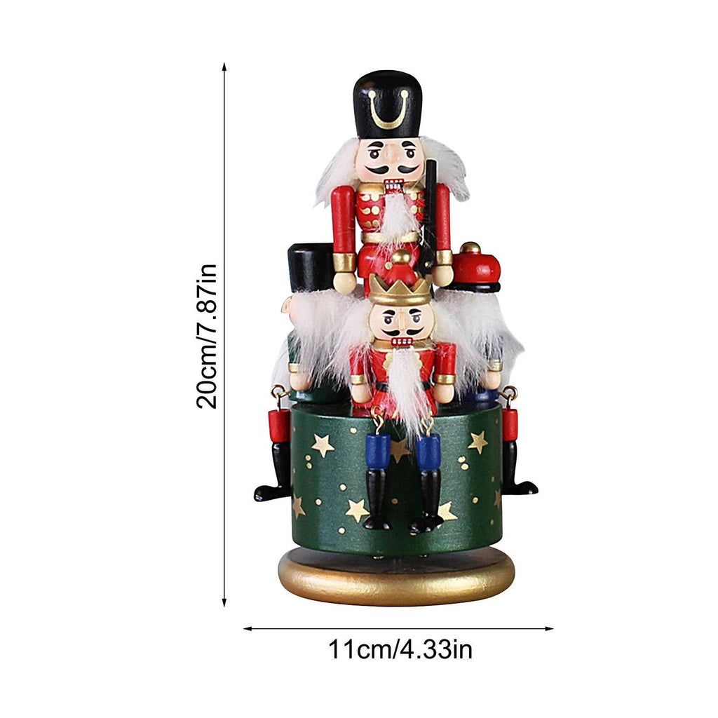 Christmas Music Box Funny Nutcracker Musical Box Hand-painted Rotating Octave Bo