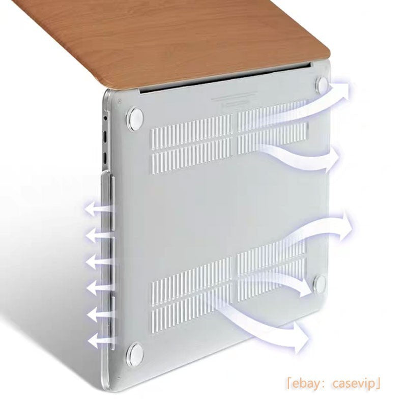 2in1 Wood Leather Shell For Macbook 2026 M5 Air 13 15 Pro 14 16 12 inch Case