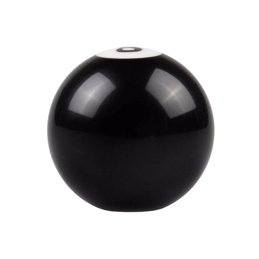 Universal Car 8 Pool Ball Gear Knob Shift Stick With Three Brass Inserts Black