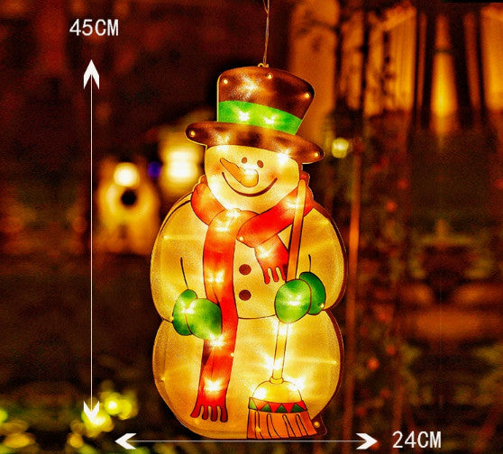 Santa / Snowman 20 LED Christmas Window Silhouette Lights Decoration Indoor Xmas