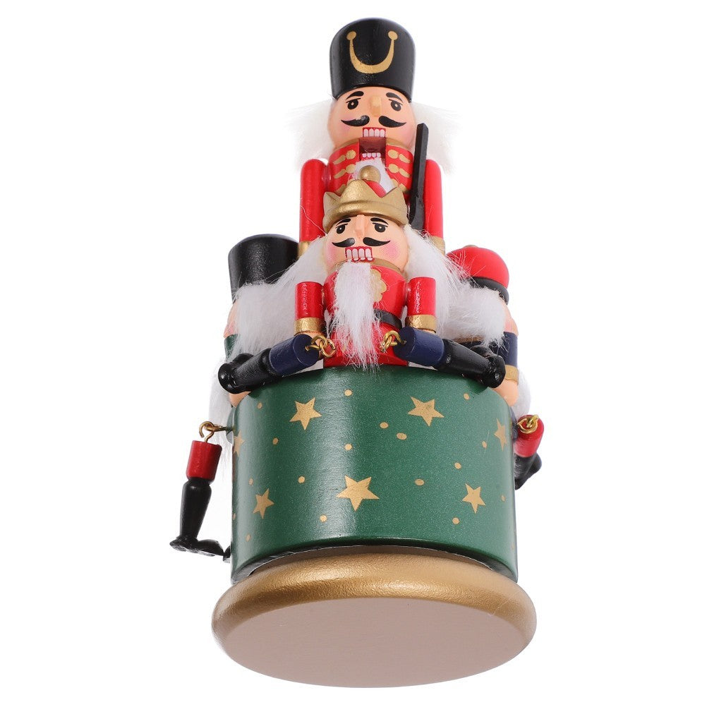 Nutcracker Themed Rotating Music Box Handmade Xmas Ornament Holiday Gift Decor