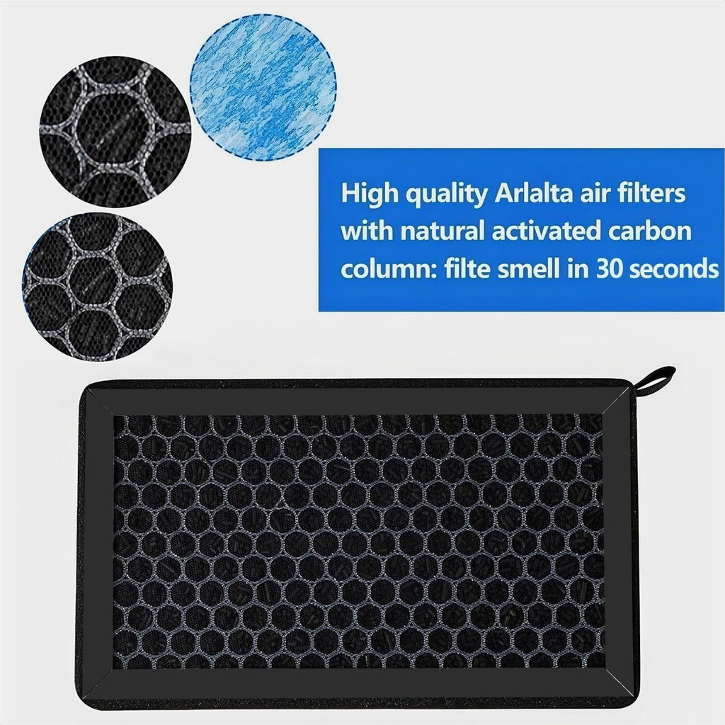 For Tesla Model 3Y Air Filter HEPA 2 Pack Activated with Carbon Cabin Air Filter
