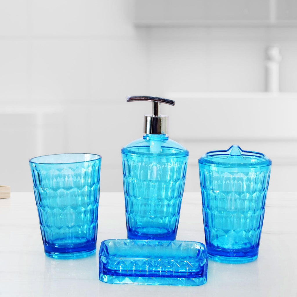 4Pcs Lotion Dispenser Toothbrush Holder Bathroom Accessories Set