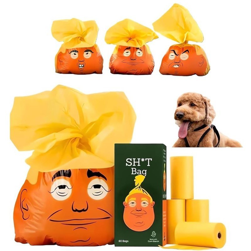 2026 Funny Dogs Poop Bags SH*T Bag 60 Count The Most Presidential Poop Bag UK
