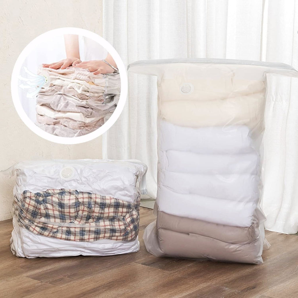 Large-Capacity Vacuum Bags – No Pump Needed, Standing Airtight Space Saver Bag