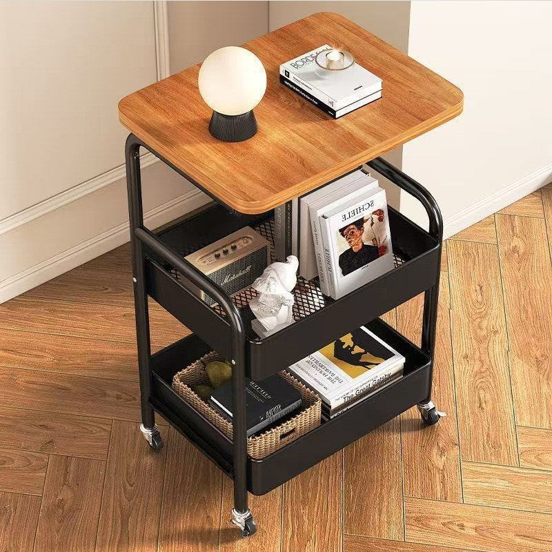3 Tier Storage Trolley Cart Kitchen Utility Rolling Rack Tray Shelf On Wheels