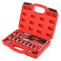 17pcs Professional Diesel Injector Seat Cutter Tool Cleaner Set Universal Kit