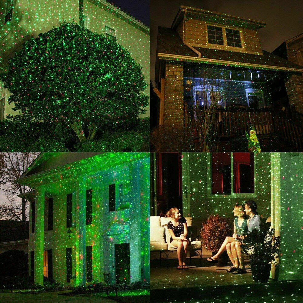 Christmas Moving Laser LED Projector Light Xmas Party Outdoor Landscape Lamp UK