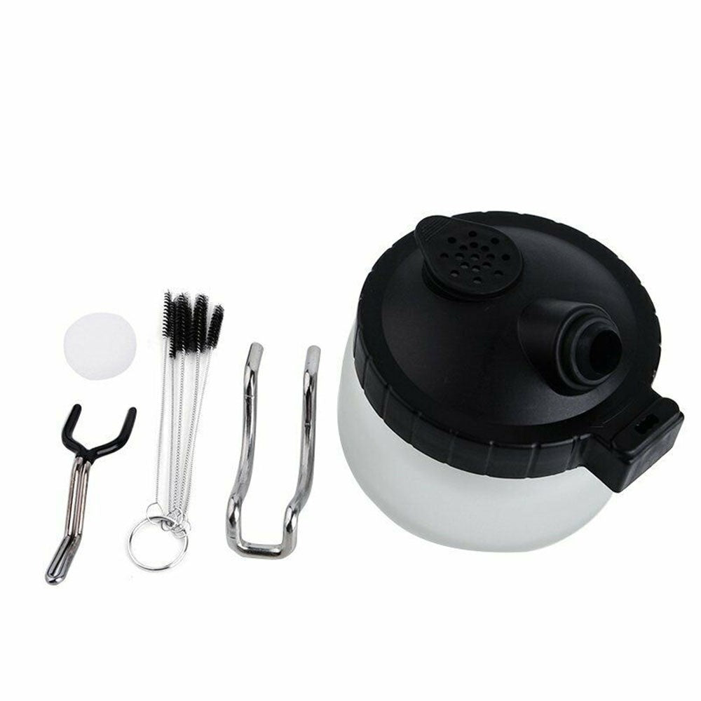 Airbrush Cleaning Pot Cleaner Kit Glass Paint Jar Airbrush Stand Filters Brushes