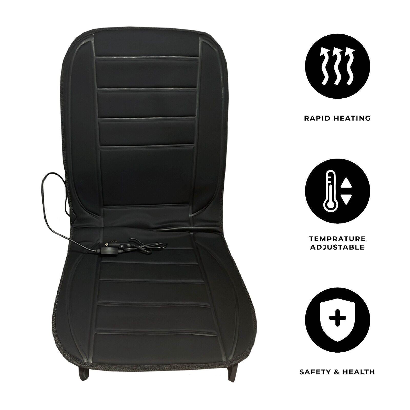 Universal 12V Car Seat Pad Cushion Cover Heating Heater Warm Heated Cold Winter