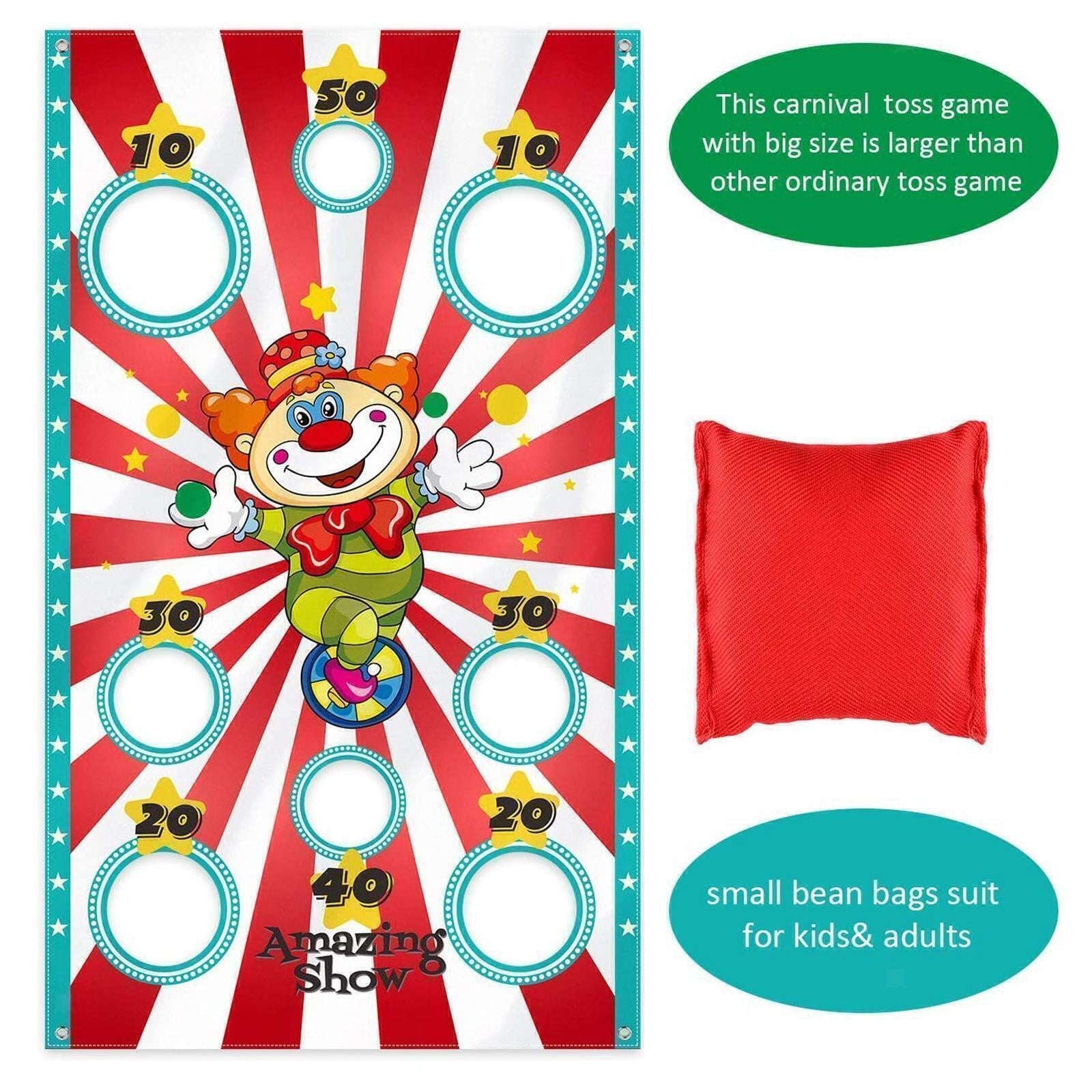 Toss Game with Bean Bags banner Fun Indoor and Outdoor Party Game Gift for Kids