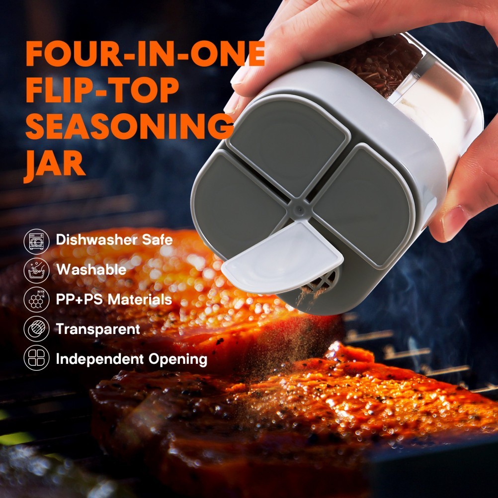 2pcs Multi Spice Containers Spice Shaker Jars Camping Barbecue Spice Containers
