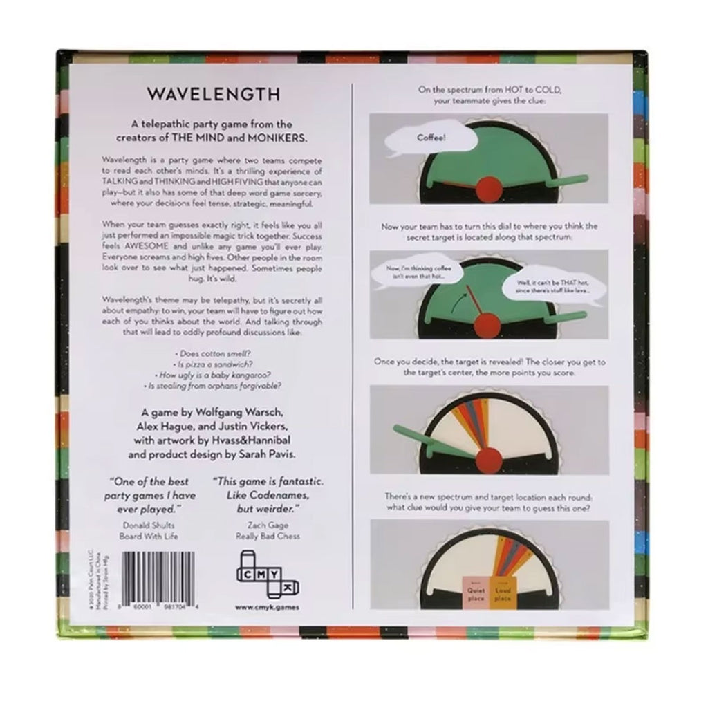 Wavelength Party Board Game For 2-12 Players Ages 14+