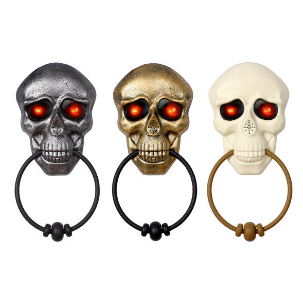 🖤 Gothic Skull Doorbell with Red LED & Sound – Wiccan Decor Dark Home Accessor